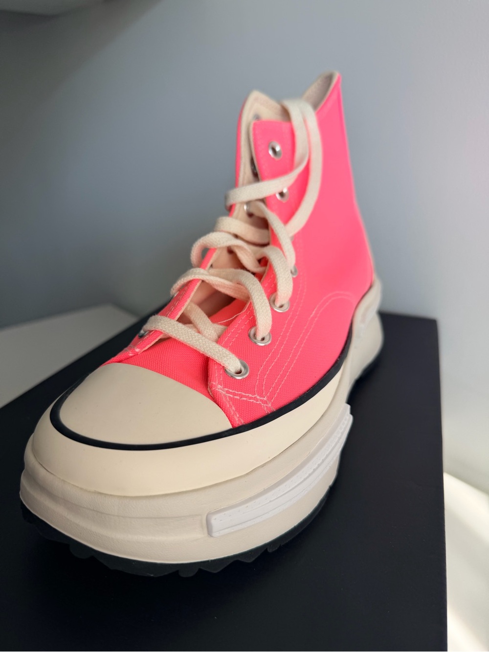 Converse Neon Pink High-Top Platform Sneaker